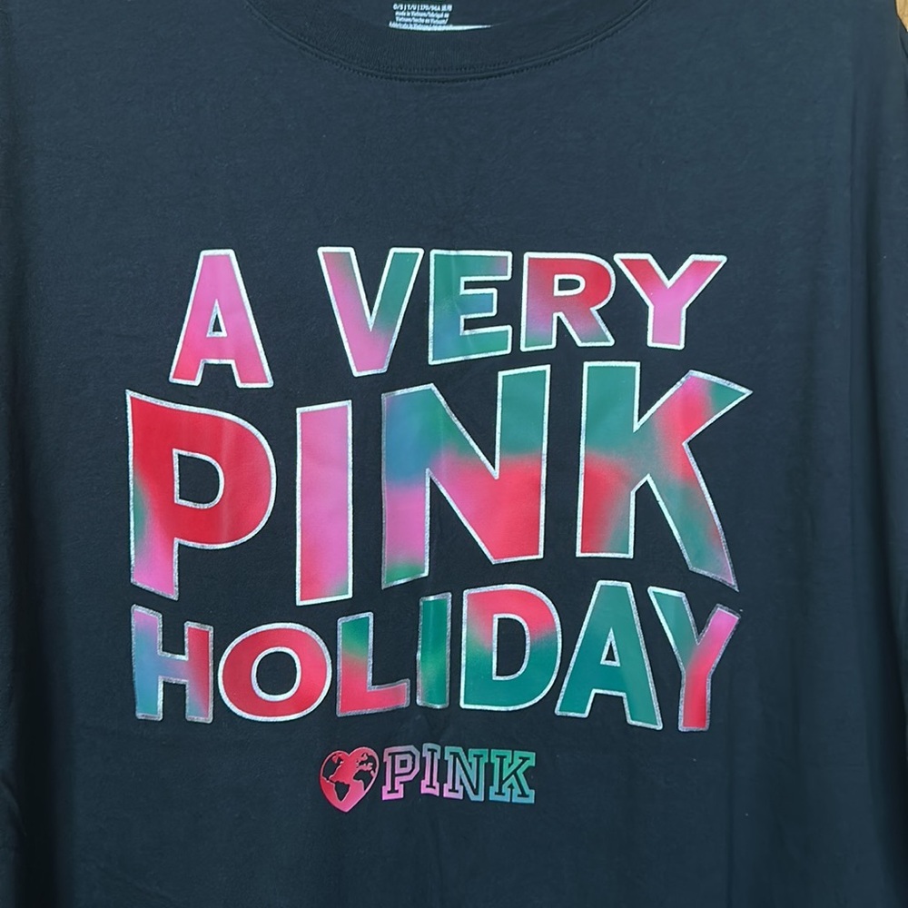 💖 Victoria’s Secret PINK Short Sleeve Shirt 💯% cotton - Picture 2 of 9